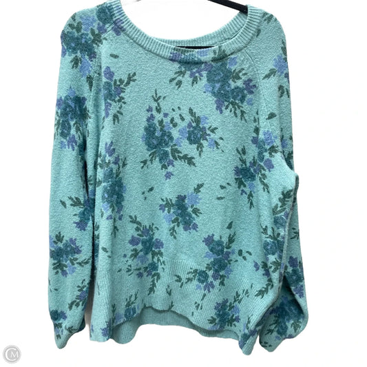 Sweater By Lc Lauren Conrad In Floral Print, Size: 1x