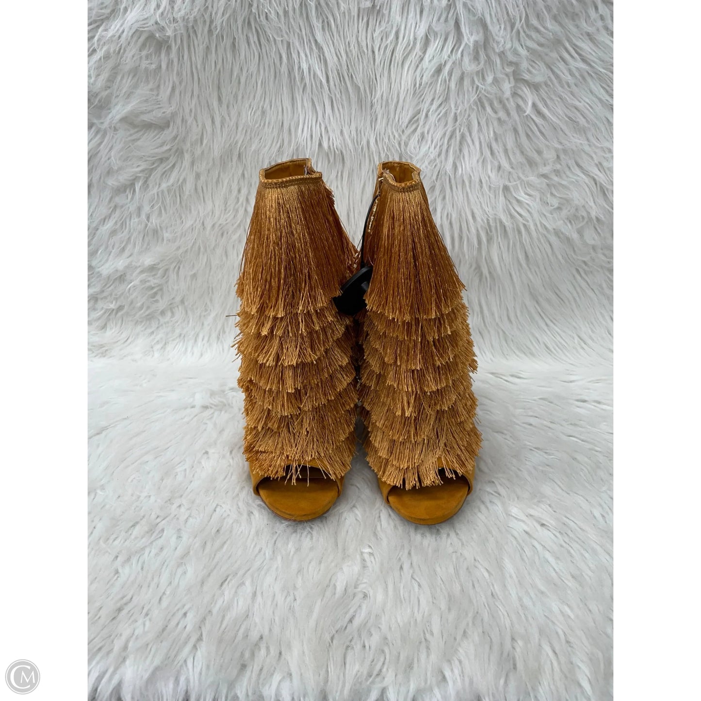 Boots Ankle Heels By Cmc In Gold, Size: 10