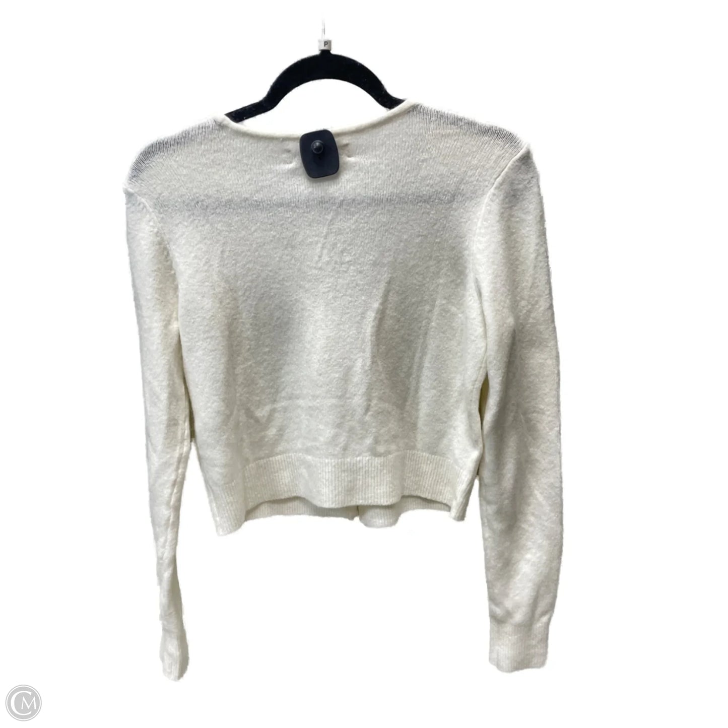 Sweater Cardigan By Loft In Cream, Size: S