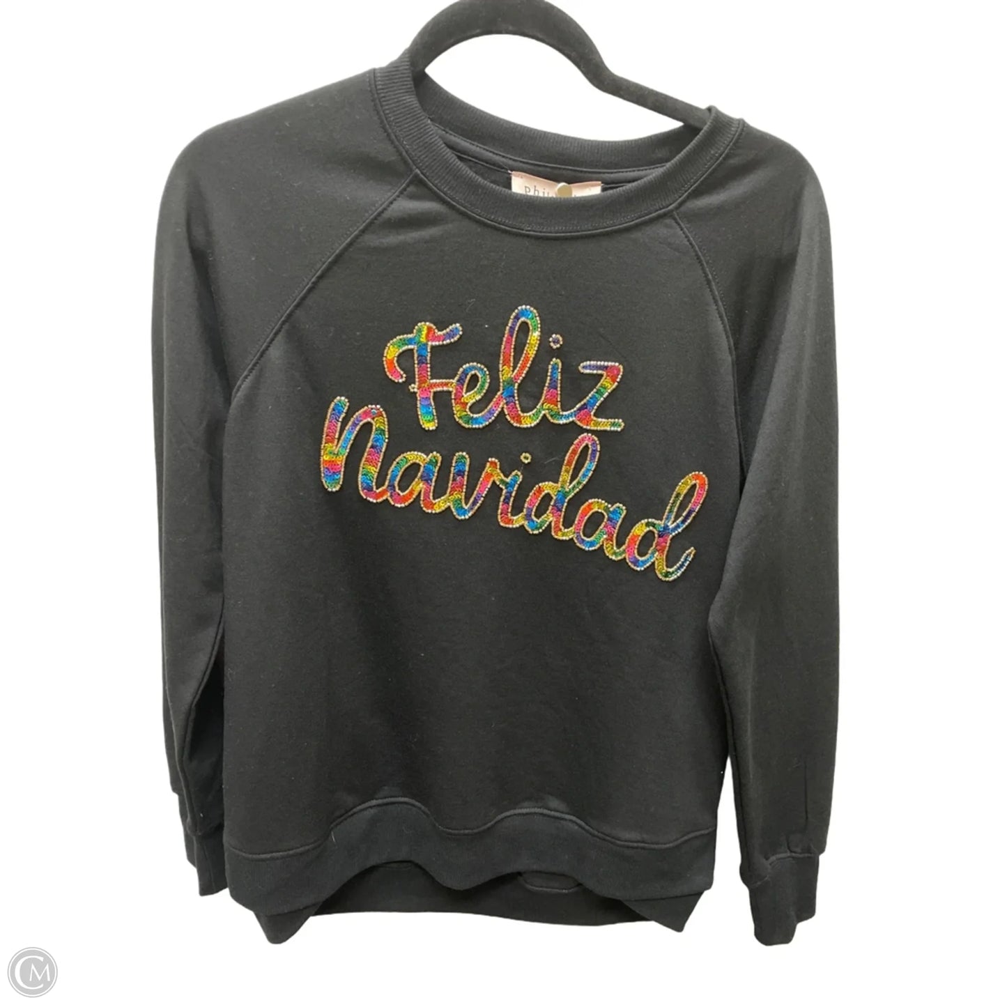 Sweatshirt Crewneck By Philosophy In Black, Size: S