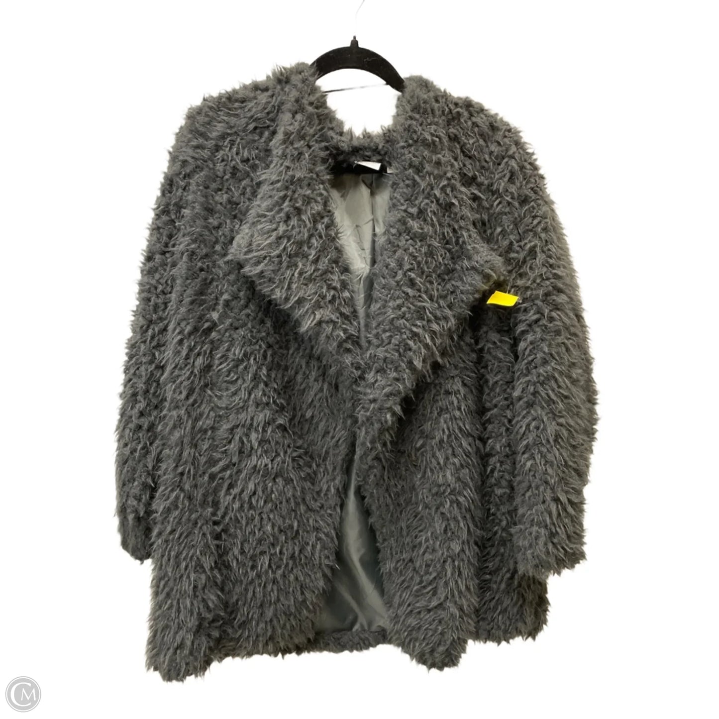 Coat Faux Fur & Sherpa By New Directions In Grey, Size: 1x