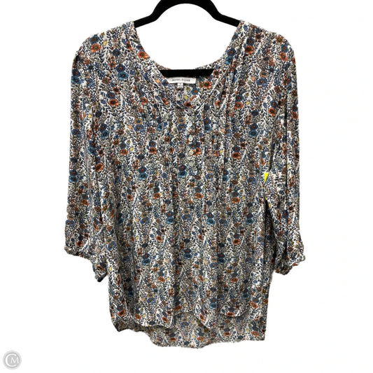 Blouse 3/4 Sleeve By Rose And Olive In Floral Print, Size: 1x