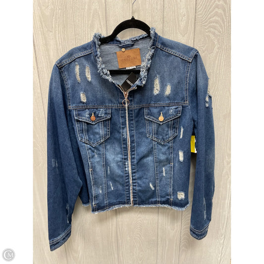 Jacket Denim By One 5 One In Blue Denim, Size: 2x