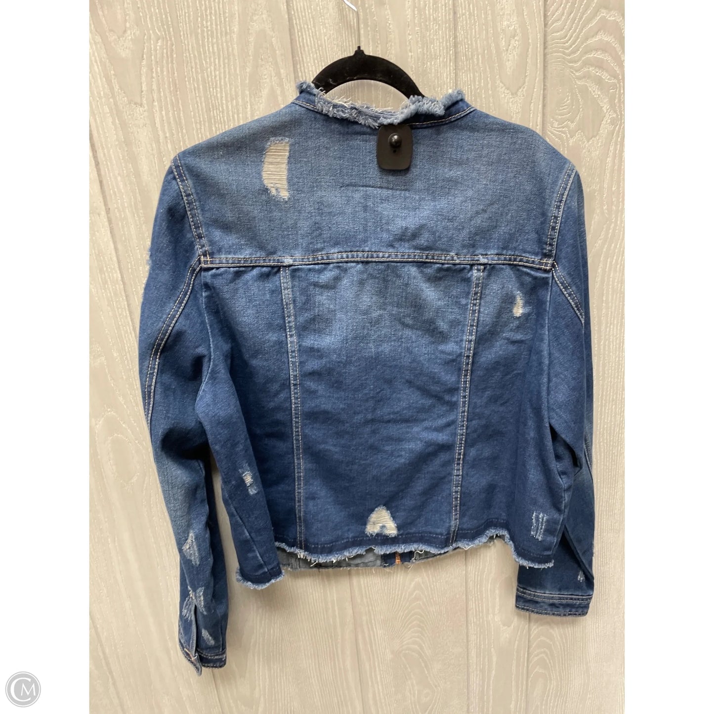 Jacket Denim By One 5 One In Blue Denim, Size: 2x