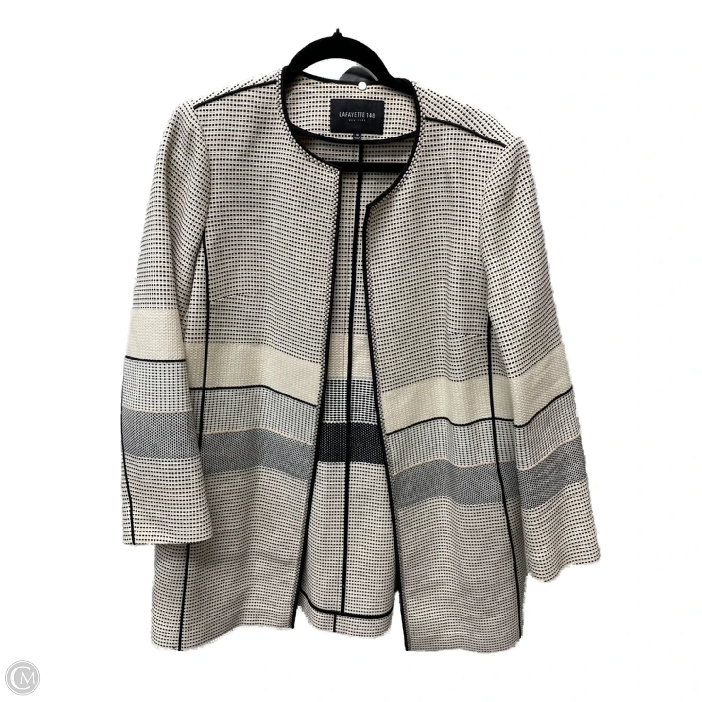 Jacket Designer By Lafayette 148 In Multi-colored, Size: L