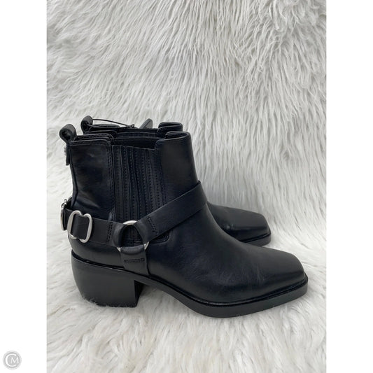 Boots Ankle Heels By Sam Edelman In Black & Silver, Size: 7.5