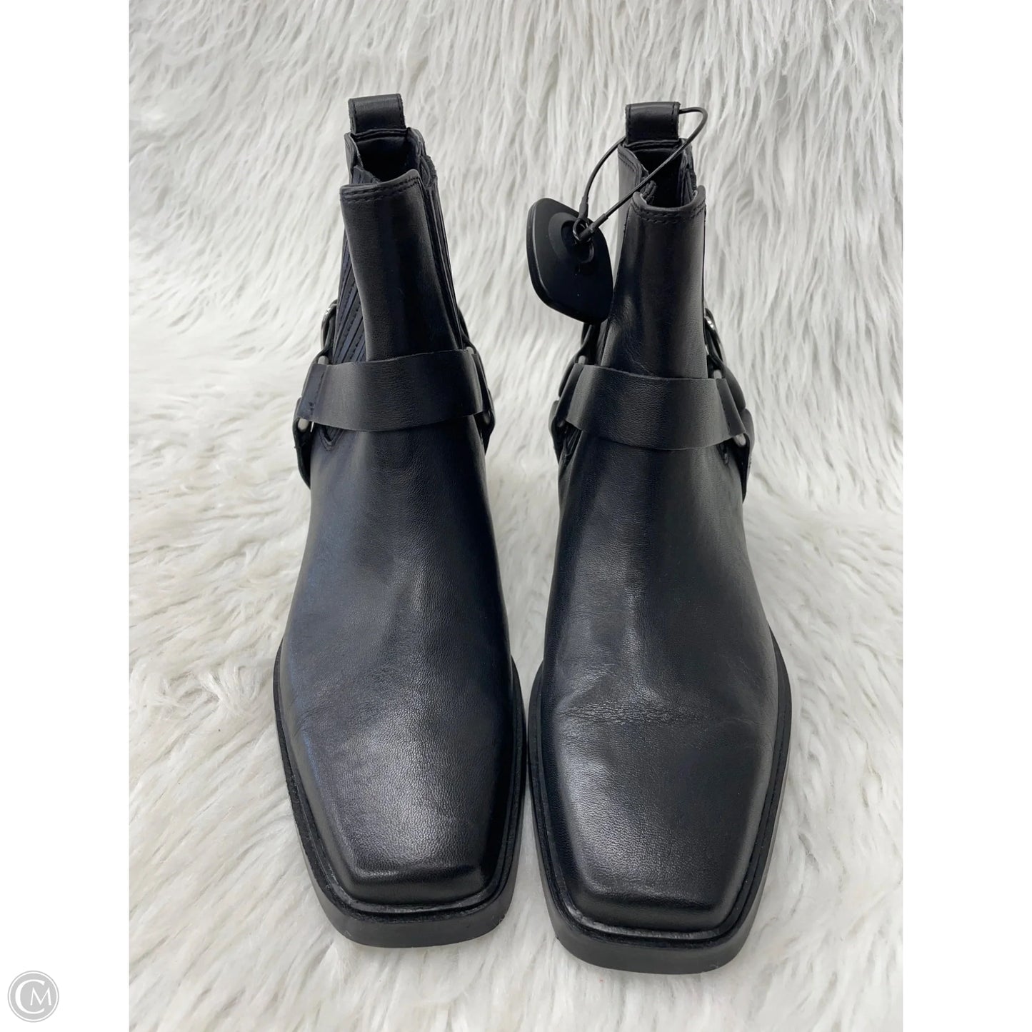 Boots Ankle Heels By Sam Edelman In Black & Silver, Size: 7.5