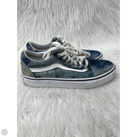 Shoes Sneakers By Vans In Blue & White, Size: 8.5