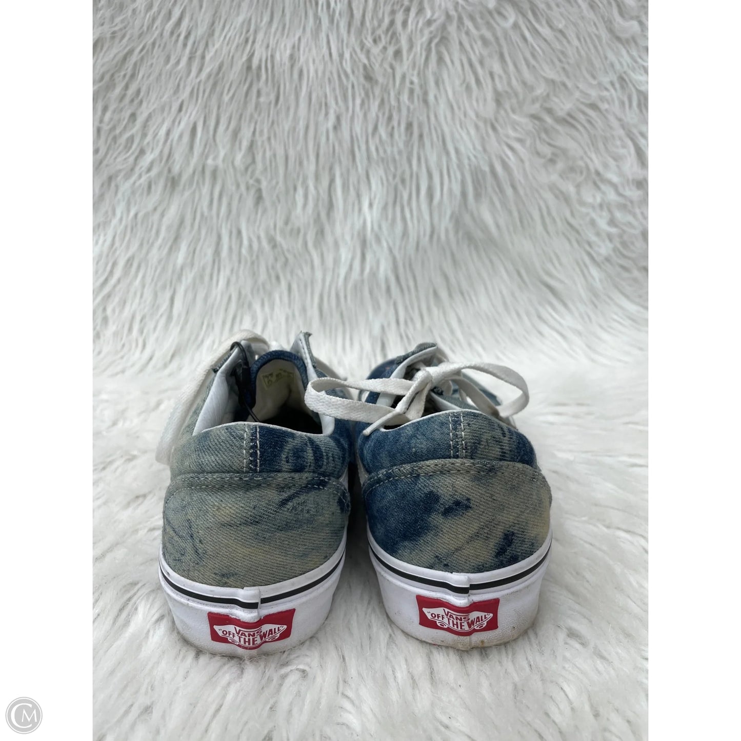 Shoes Sneakers By Vans In Blue & White, Size: 8.5
