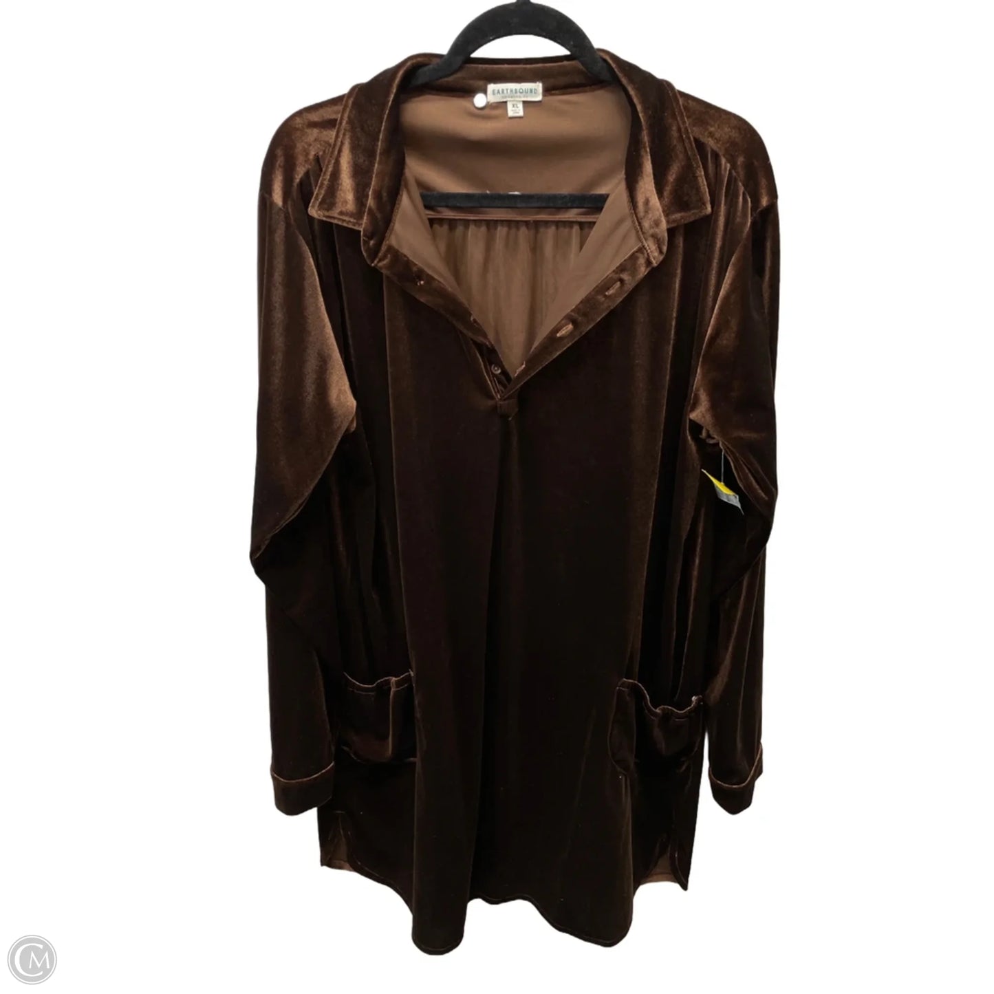 Dress Casual Short By Earthbound In Brown, Size: Xl