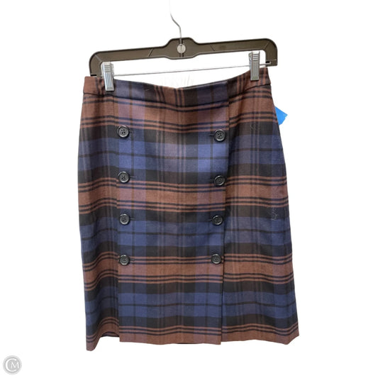 Skirt Mini & Short By Brooks Brothers In Plaid Pattern, Size: 4