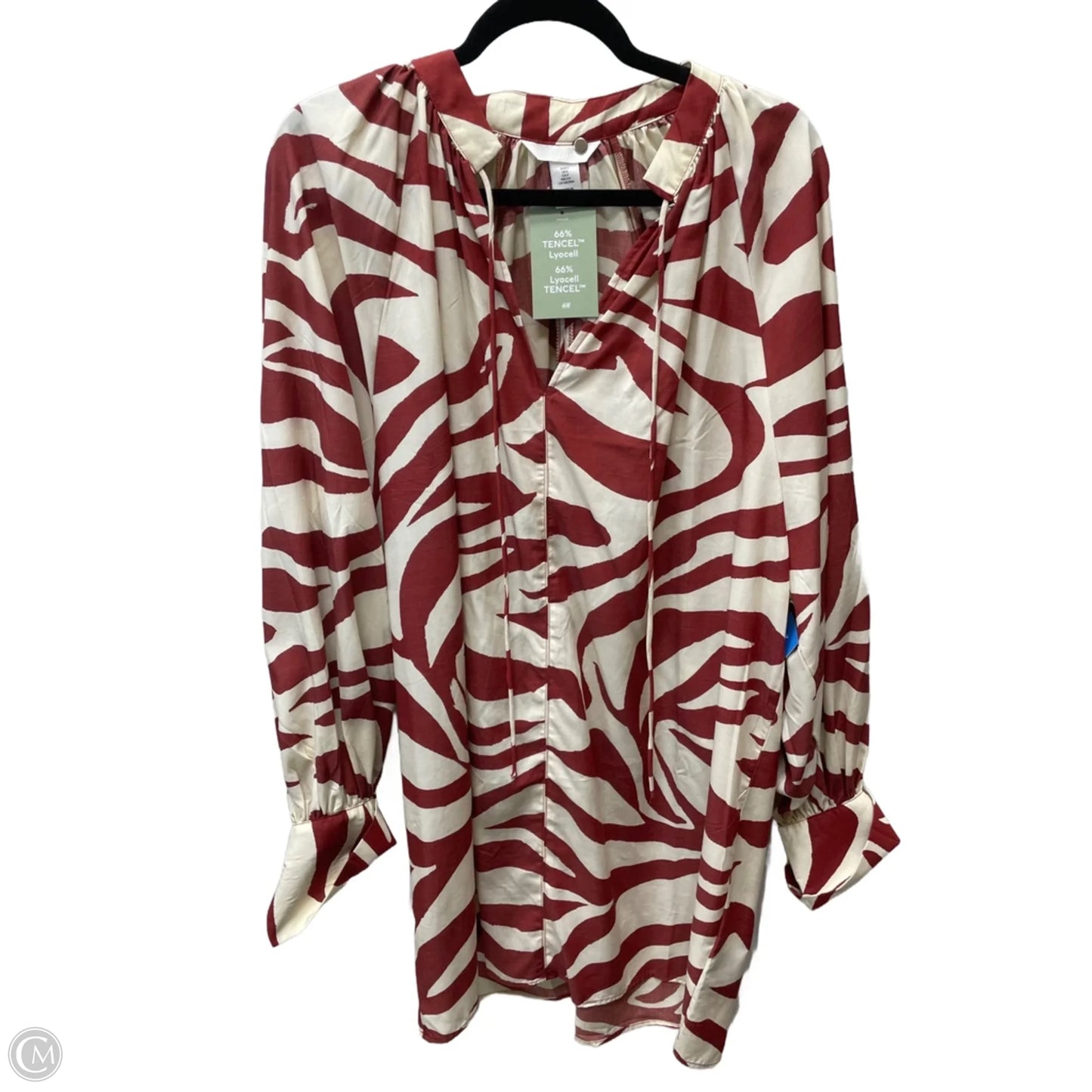 Dress Casual Short By H&m In Red & Tan, Size: S