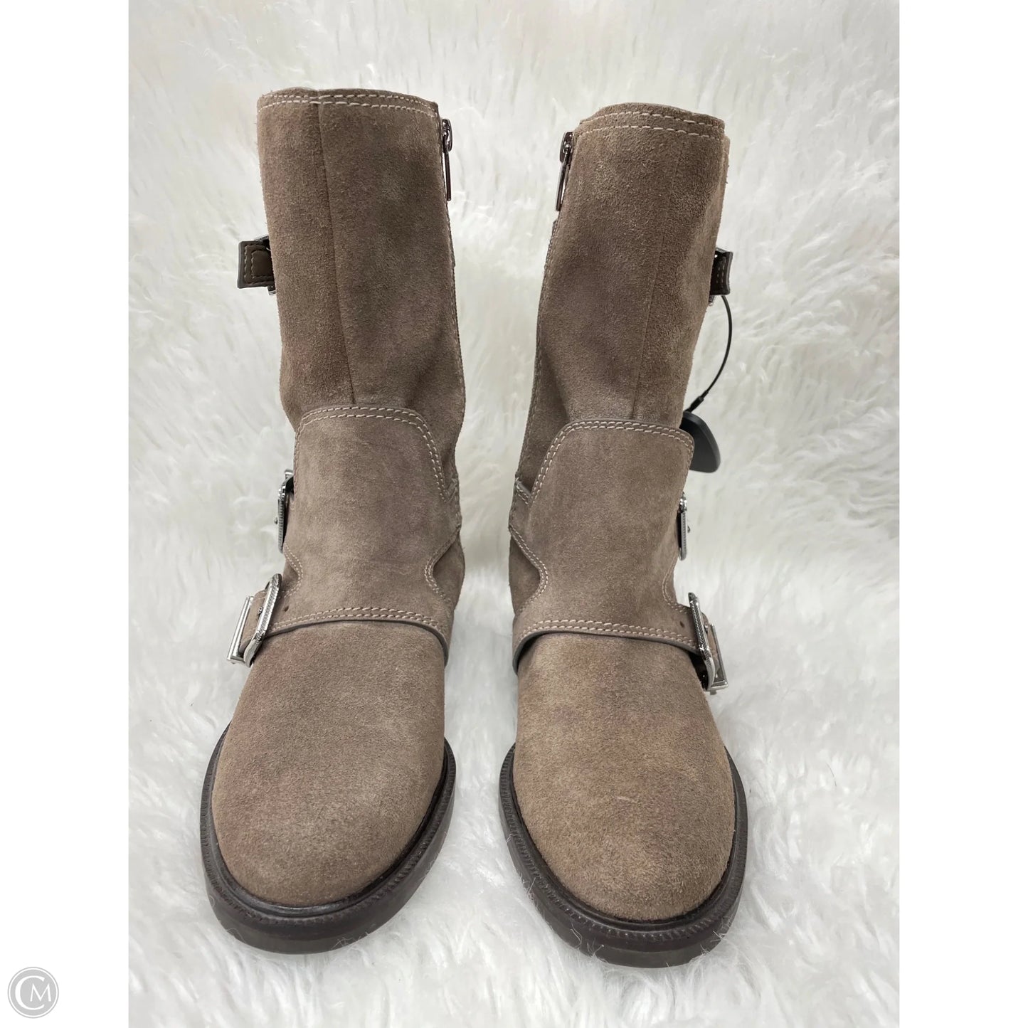 Boots Leather By Vince Camuto In Brown, Size: 8