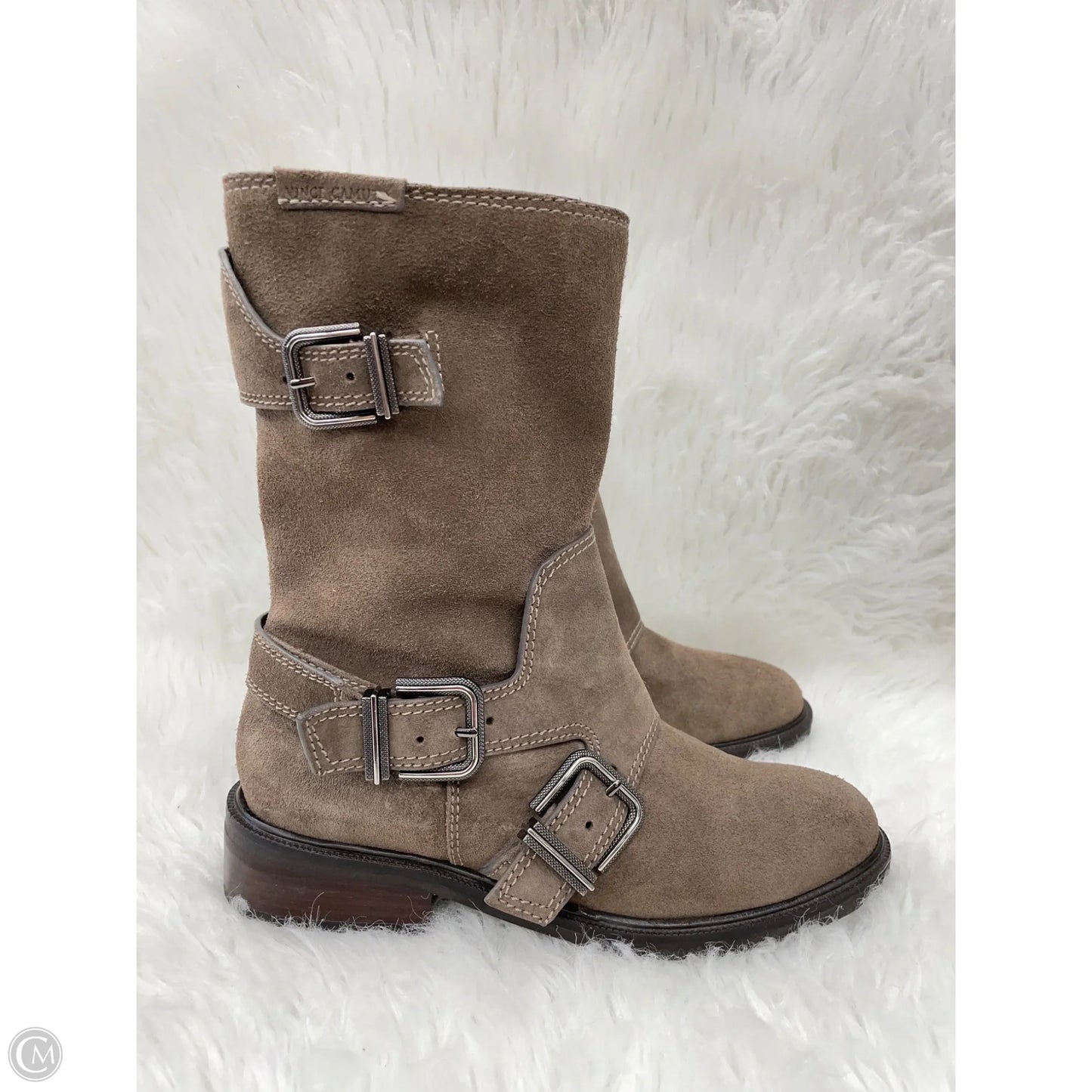 Boots Leather By Vince Camuto In Brown, Size: 8