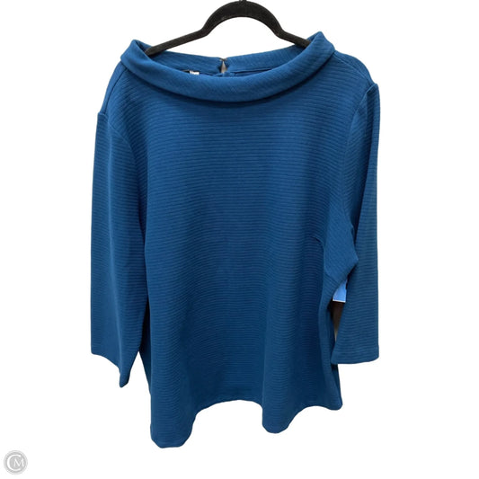 Top 3/4 Sleeve By Talbots In Teal, Size: 3x
