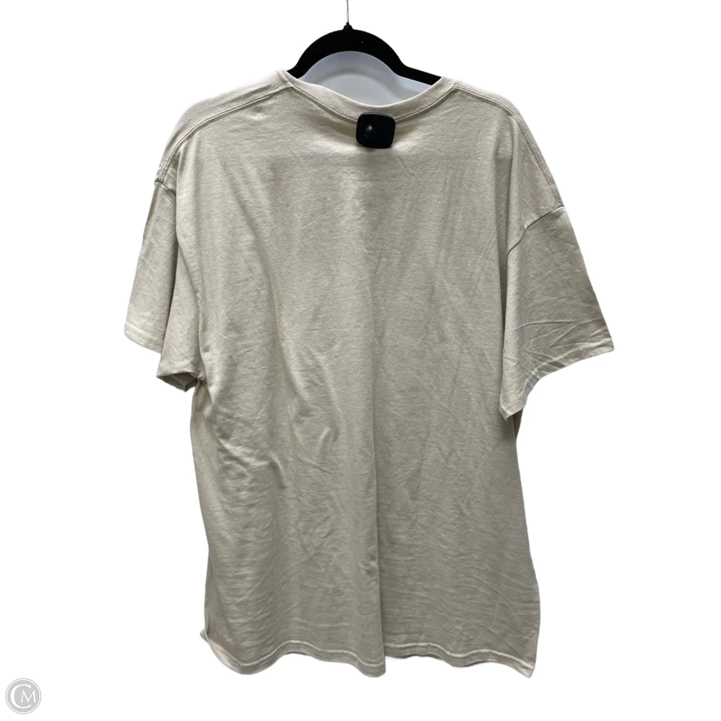 Top Short Sleeve Basic By Cme In Tan, Size: 1x