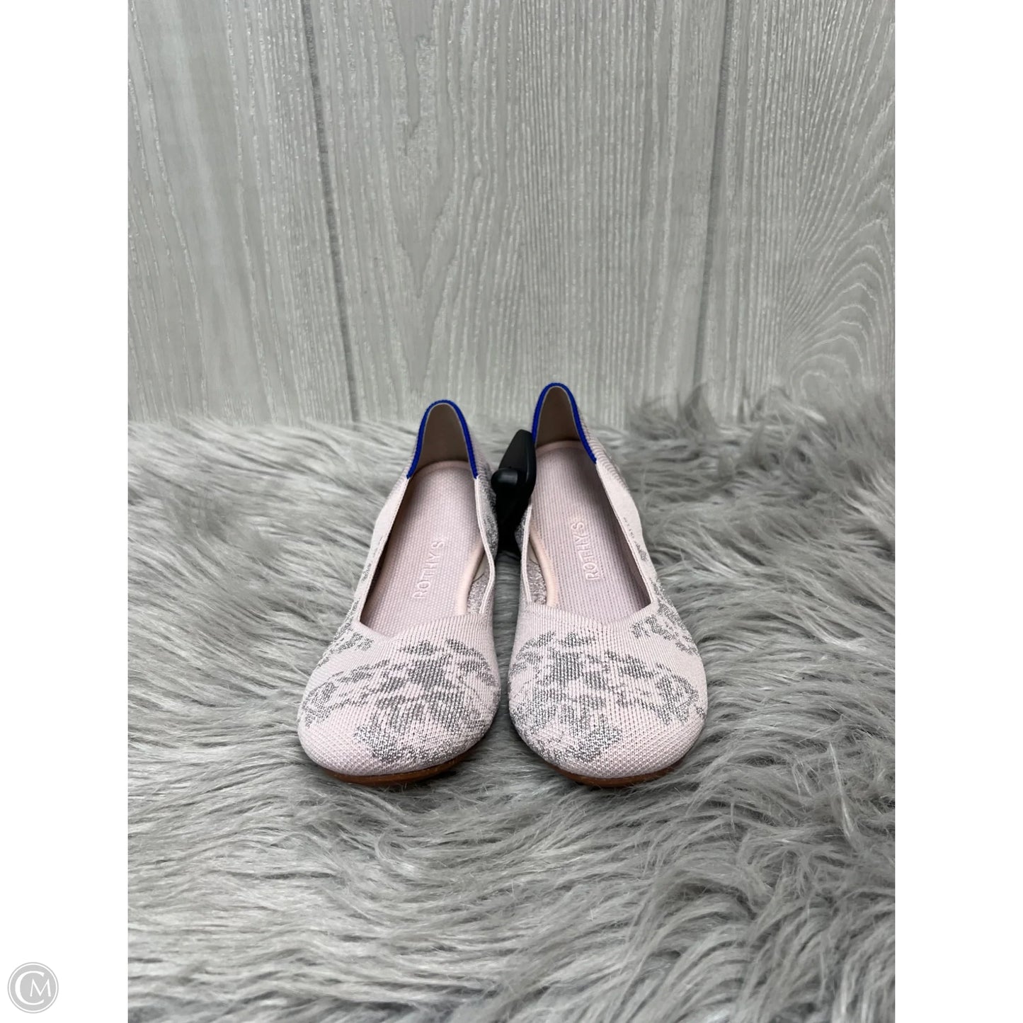 Shoes Flats By Rothys In Pink & Silver, Size: 8