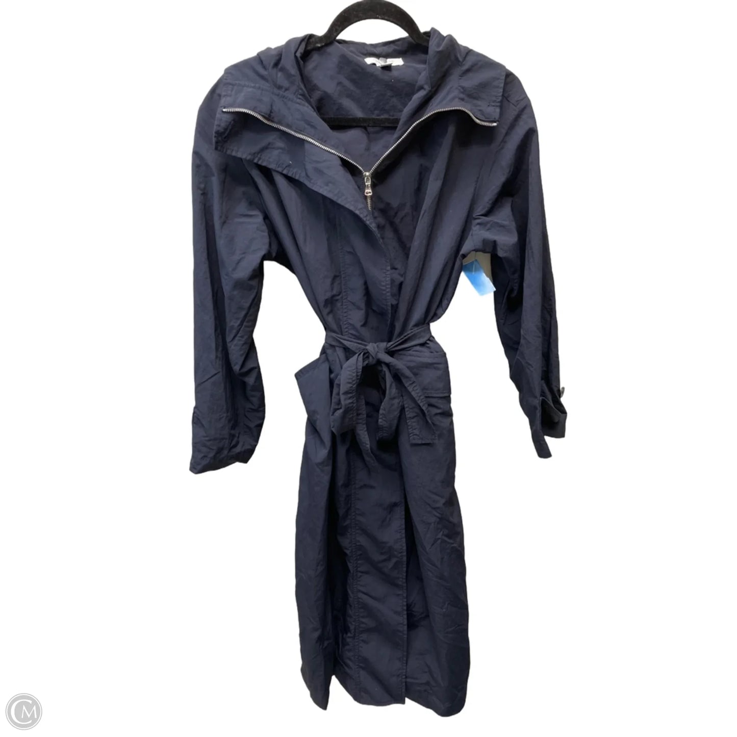 Coat Raincoat By Ann Taylor In Navy, Size: Xs