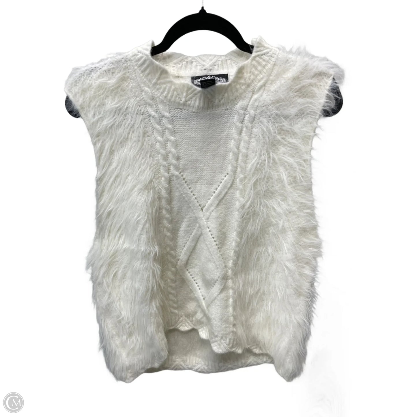 Sweater Short Sleeve By Clothes Mentor In Cream, Size: L