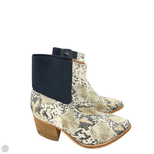 Boots Ankle Heels By Jeffrey Campbell In Snakeskin Print, Size: 7.5