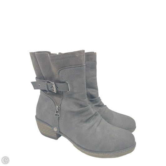 Boots Ankle Heels By Riekers In Grey, Size: 6
