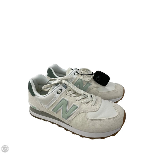Shoes Sneakers By New Balance In Cream & Green, Size: 9.5