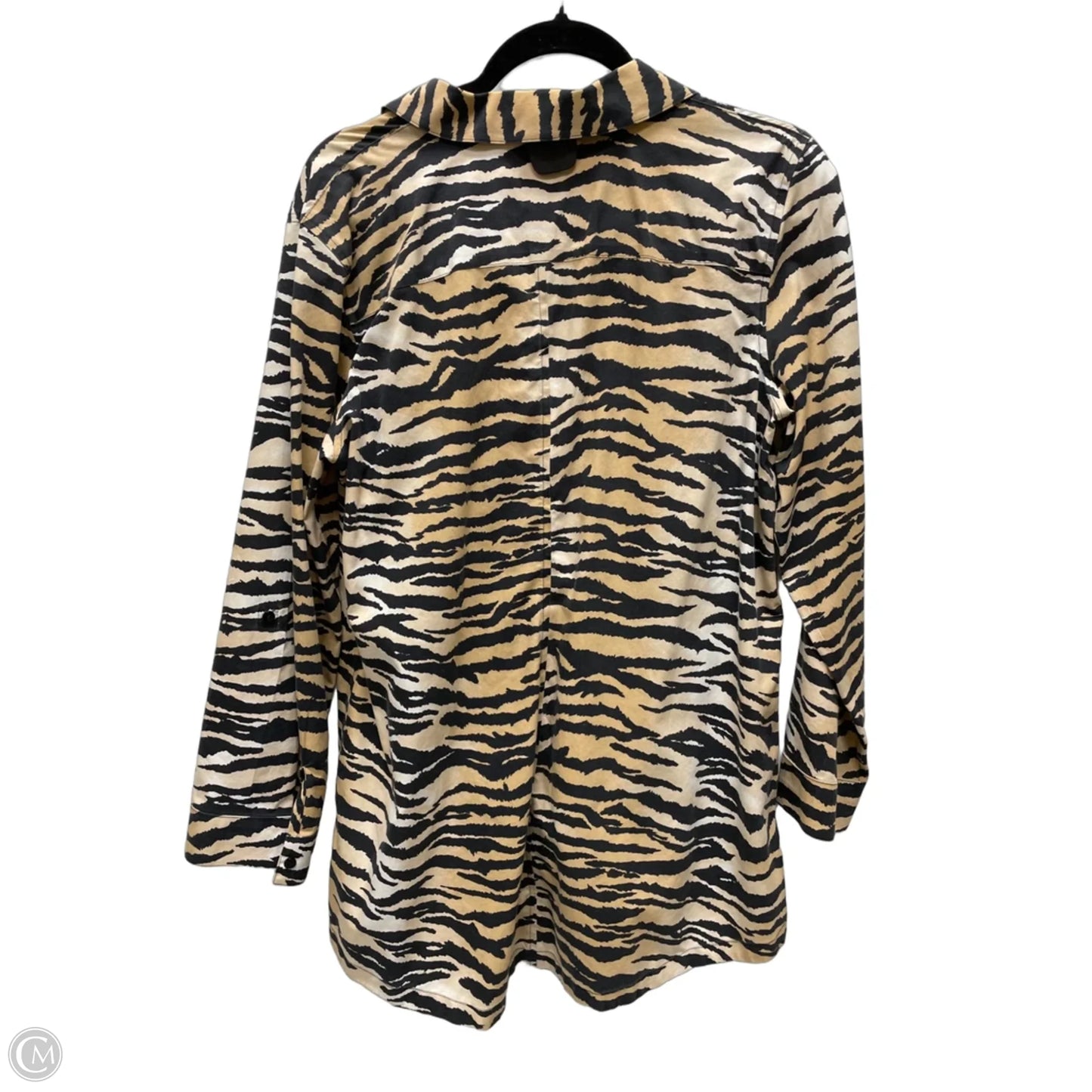 Tunic Long Sleeve By Chicos In Animal Print, Size: M