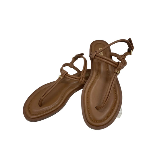 Sandals Designer By Michael Kors In Brown, Size: 8