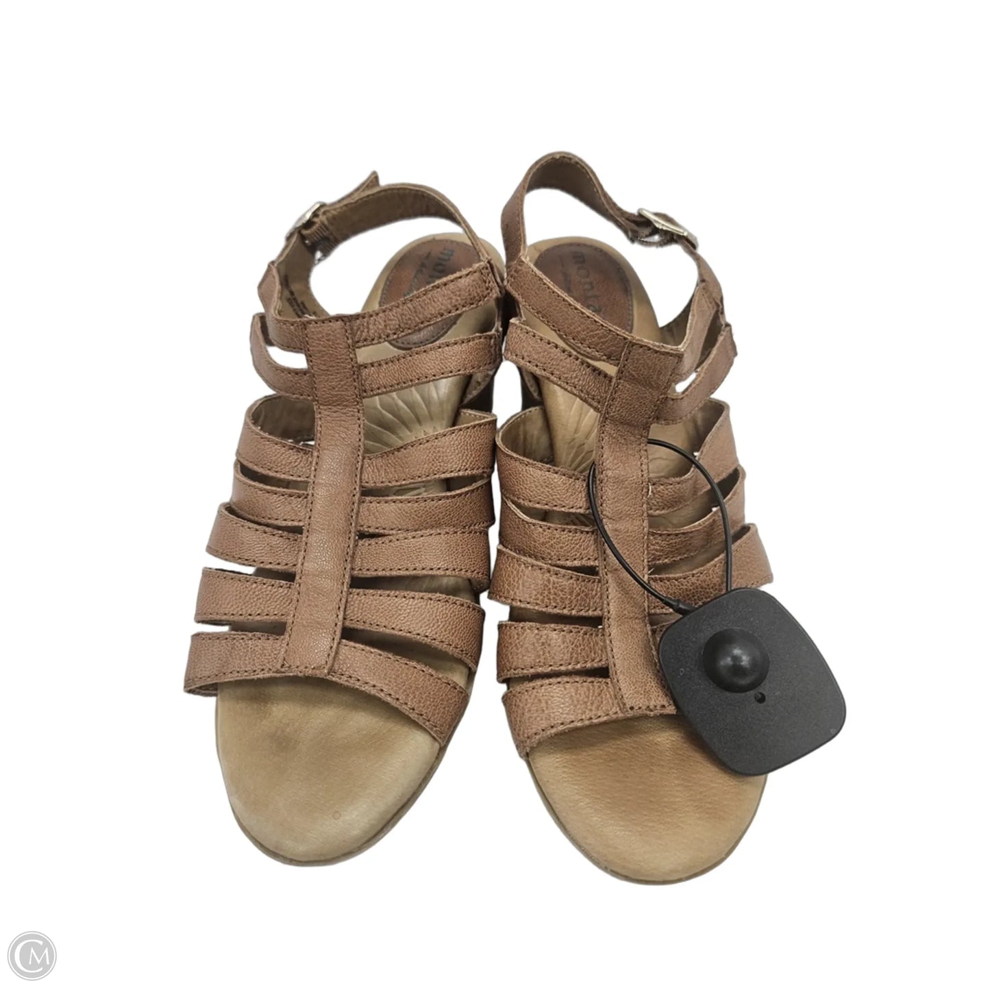 Sandals Heels Block By Clothes Mentor In Brown, Size: 9