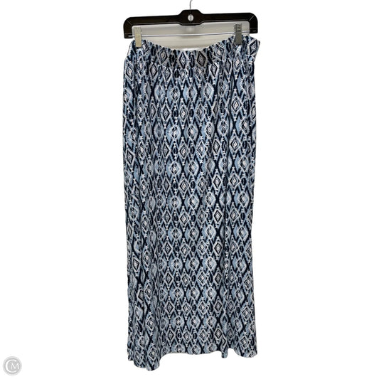 Skirt Maxi By Terra & Sky In Blue & White, Size: 16