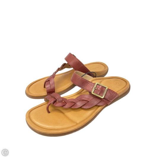 Sandals Flats By Aetrex In Maroon, Size: 7