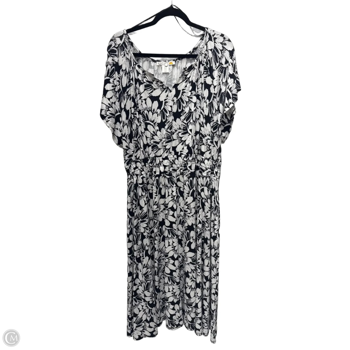 Dress Casual Midi By C And C In Floral Print, Size: 1x