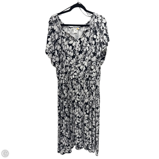 Dress Casual Midi By C And C In Floral Print, Size: 1x