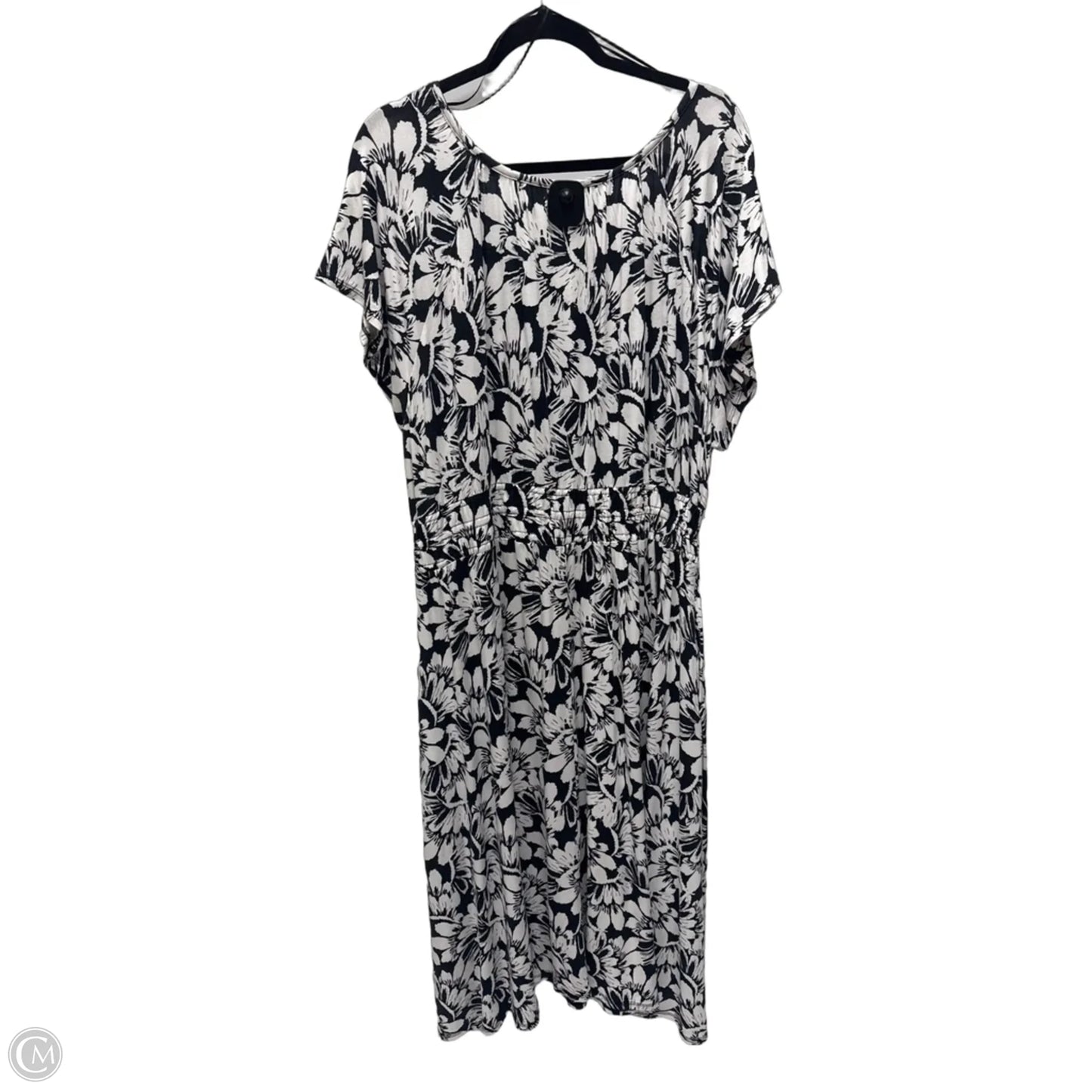 Dress Casual Midi By C And C In Floral Print, Size: 1x