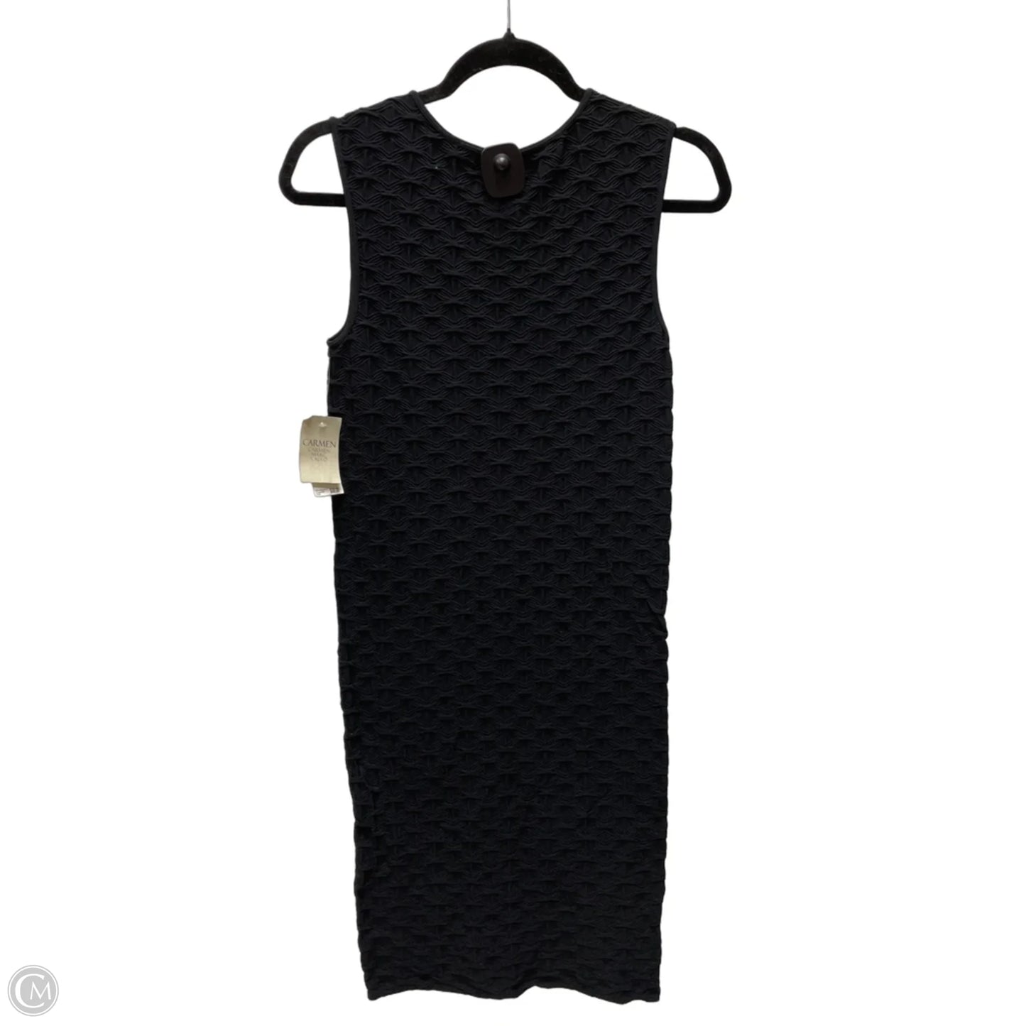 Dress Casual Short By Carmen By Carmen Marc Valvo In Black, Size: M