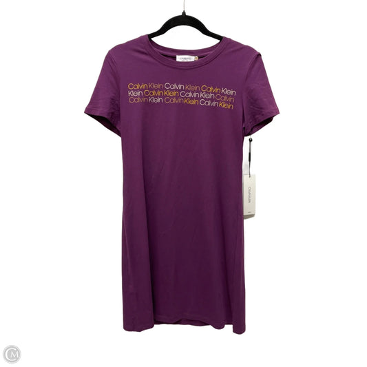 Dress Casual Short By Calvin Klein In Purple, Size: S