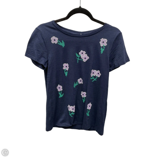 Top Short Sleeve By Loft In Floral Print, Size: S