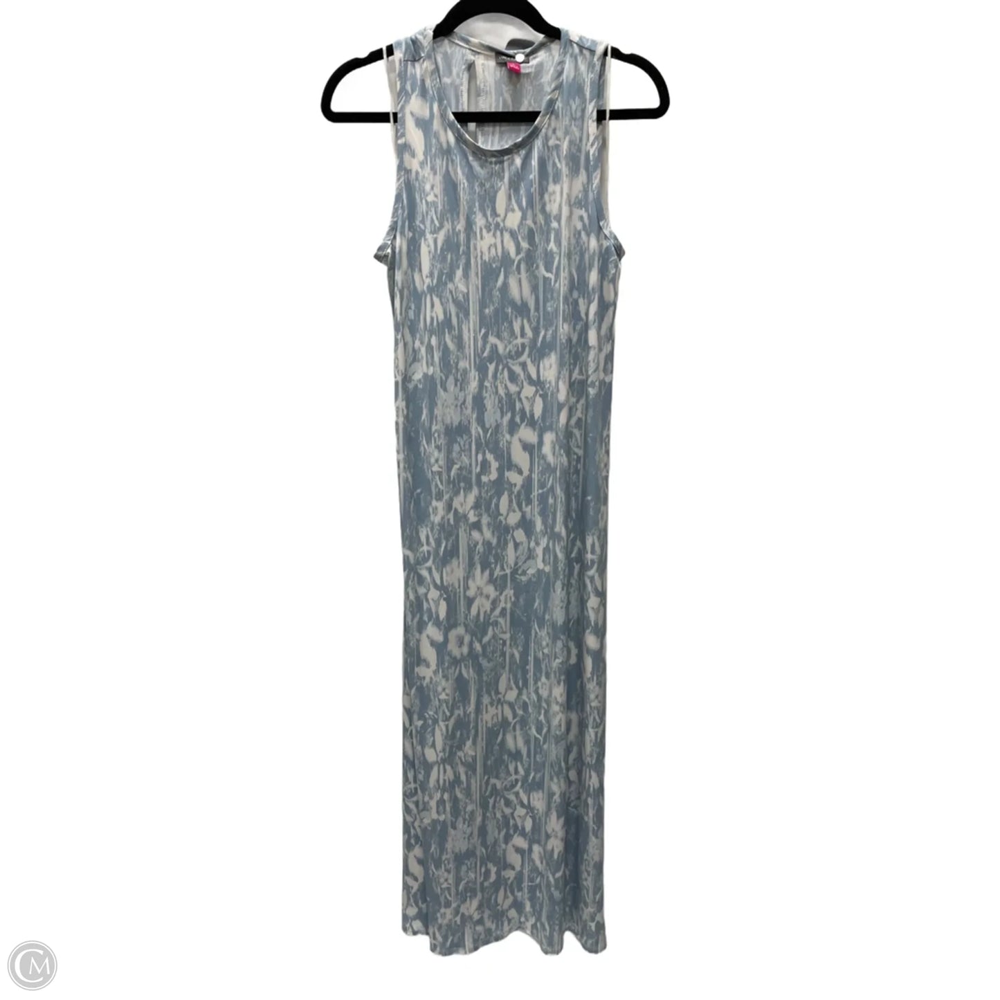 Dress Casual Maxi By Vince Camuto In Blue & Cream, Size: L