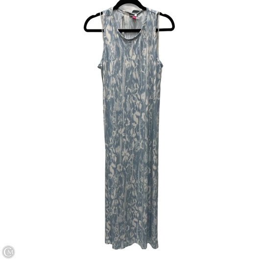 Dress Casual Maxi By Vince Camuto In Blue & Cream, Size: L