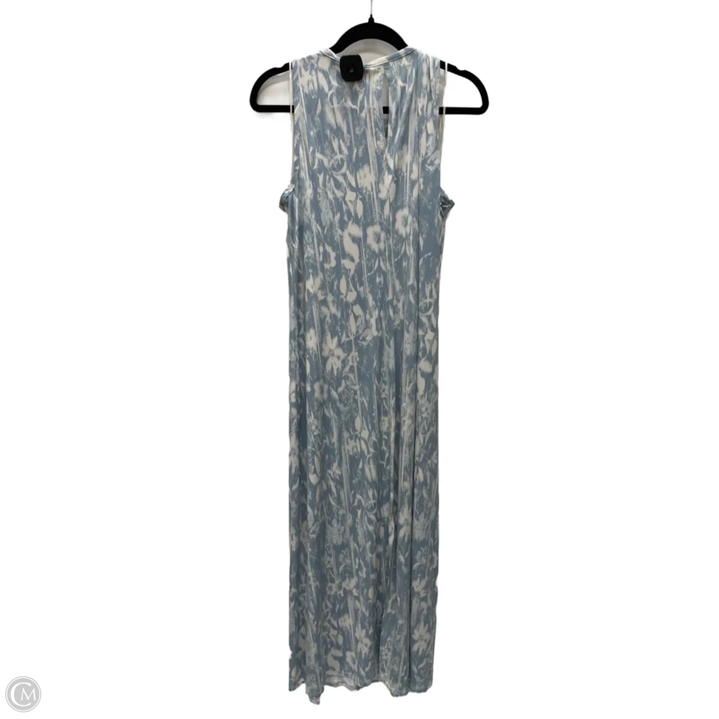 Dress Casual Maxi By Vince Camuto In Blue & Cream, Size: L