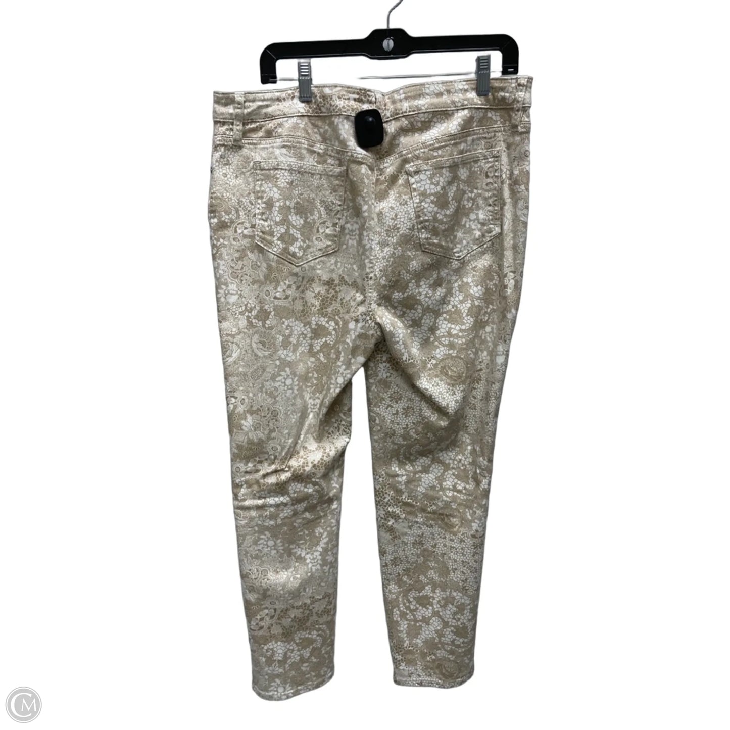Jeans Straight By Chicos In Tan Denim, Size: 12