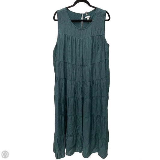 Dress Casual Maxi By J. Jill In Green, Size: 3x