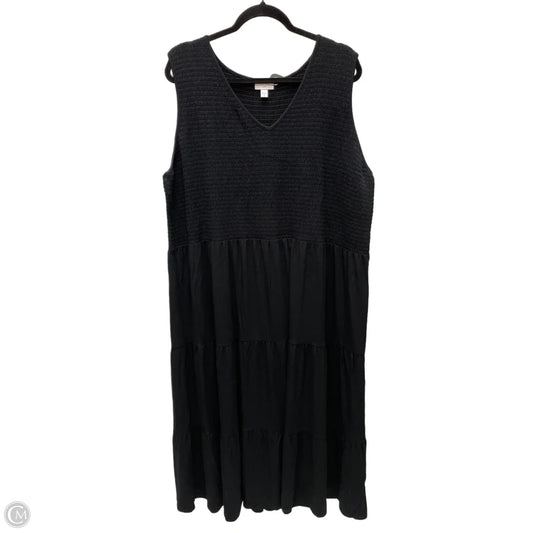 Dress Casual Maxi By J. Jill In Black, Size: 3x