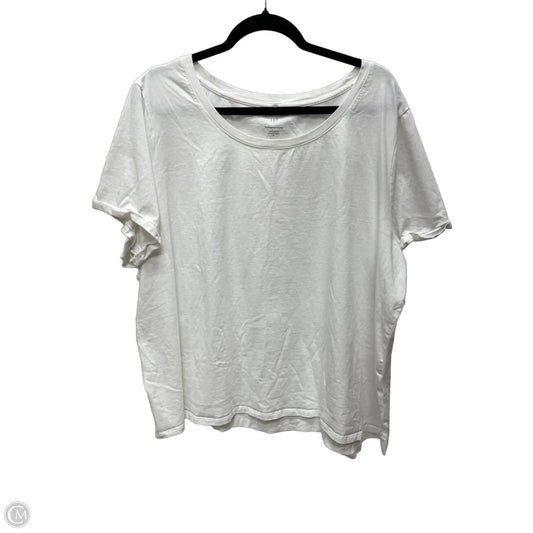 Top Short Sleeve Basic By J. Jill In White, Size: 3x
