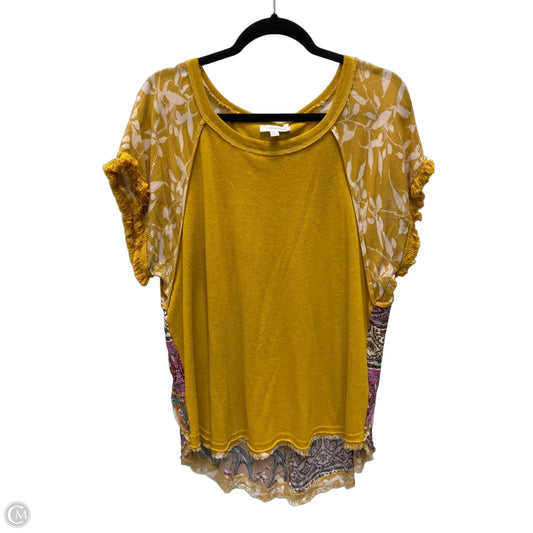 Top Short Sleeve By Umgee In Multi-colored, Size: Xl
