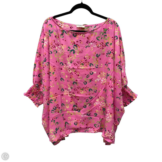 Blouse Short Sleeve By Oddi In Multi-colored, Size: 1x