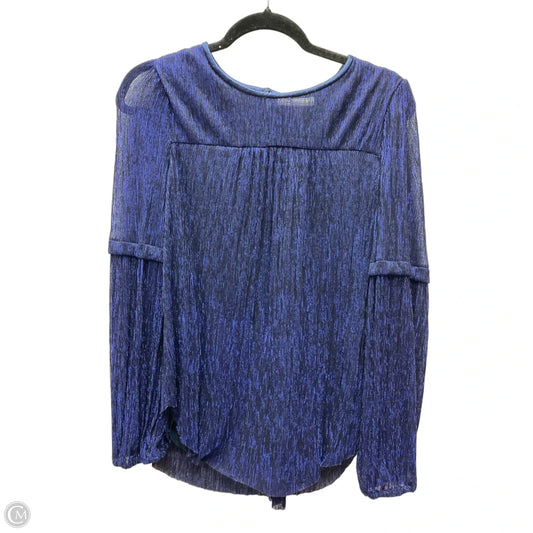 Blouse Long Sleeve By Moulinette Soeurs In Black & Blue, Size: S