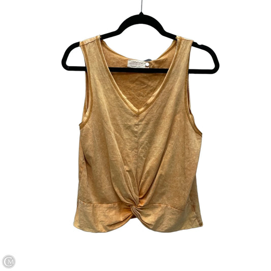 Top Sleeveless By Mustard Seed In Orange, Size: S