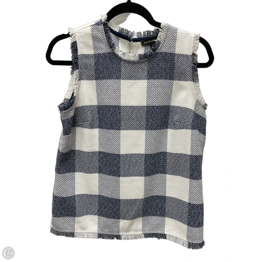 Top Sleeveless By Banana Republic In Checkered Pattern, Size: S