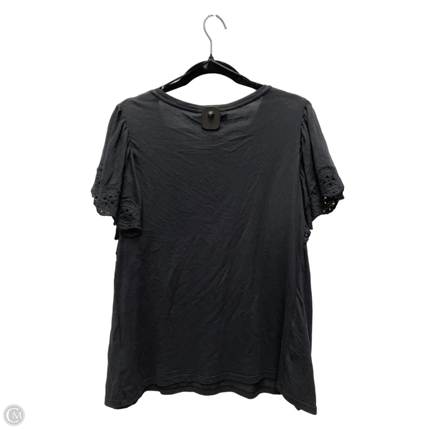 Top Short Sleeve By Clothes Mentor In Black, Size: 1x